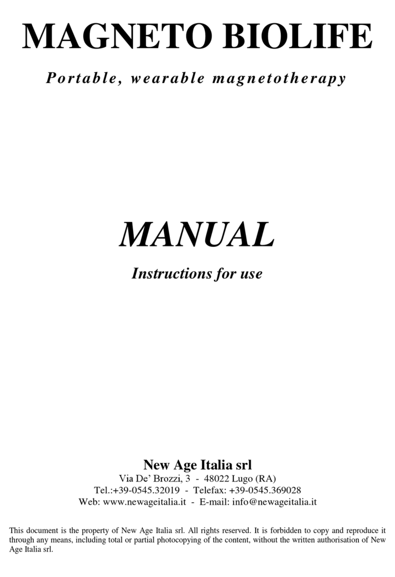 New Age MAGNETO BIOLIFE Manual instructions for use