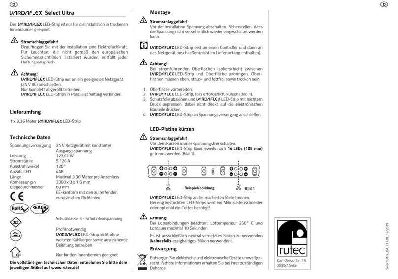 RUTEC VARDAFLEX Select Ultra User manual