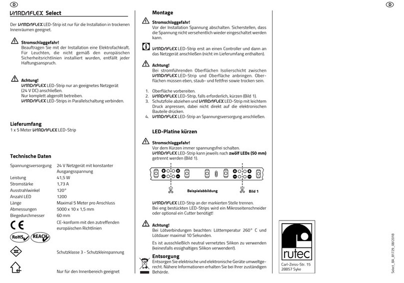 RUTEC VARDAFLEX Select User manual