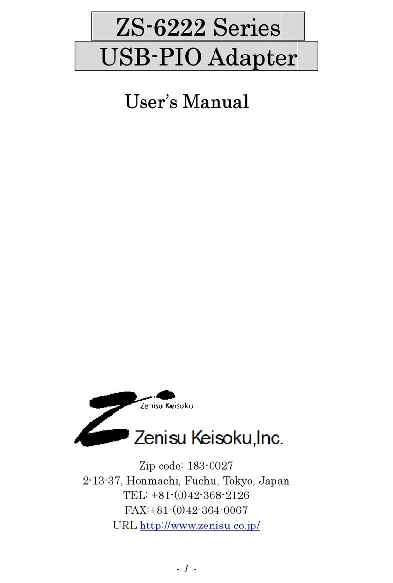 Zenisu Keisoku ZS-6222 Series User manual