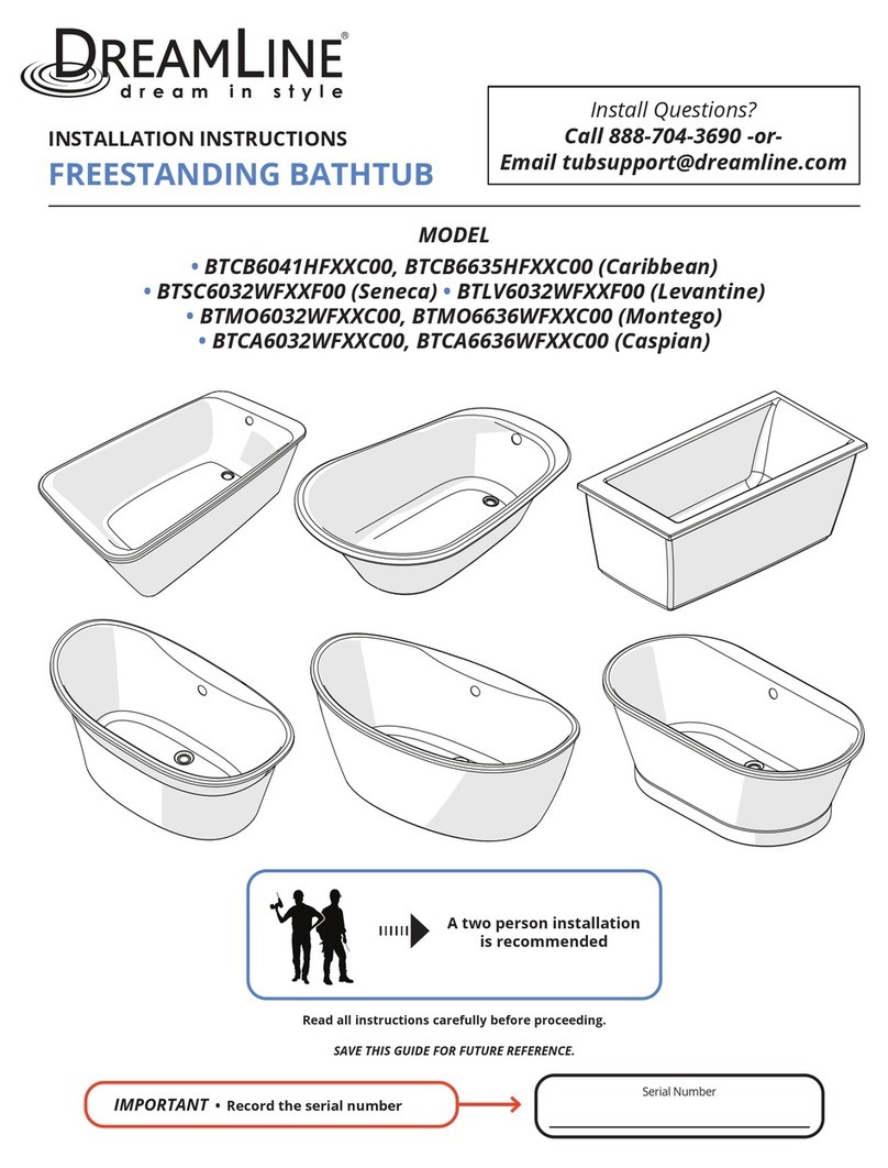 Dreamline BTCB6041HFXXC00 installation instructions