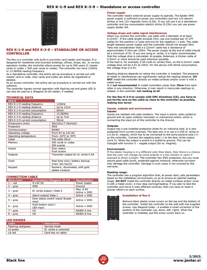 Jantar REX K-1-9 User manual
