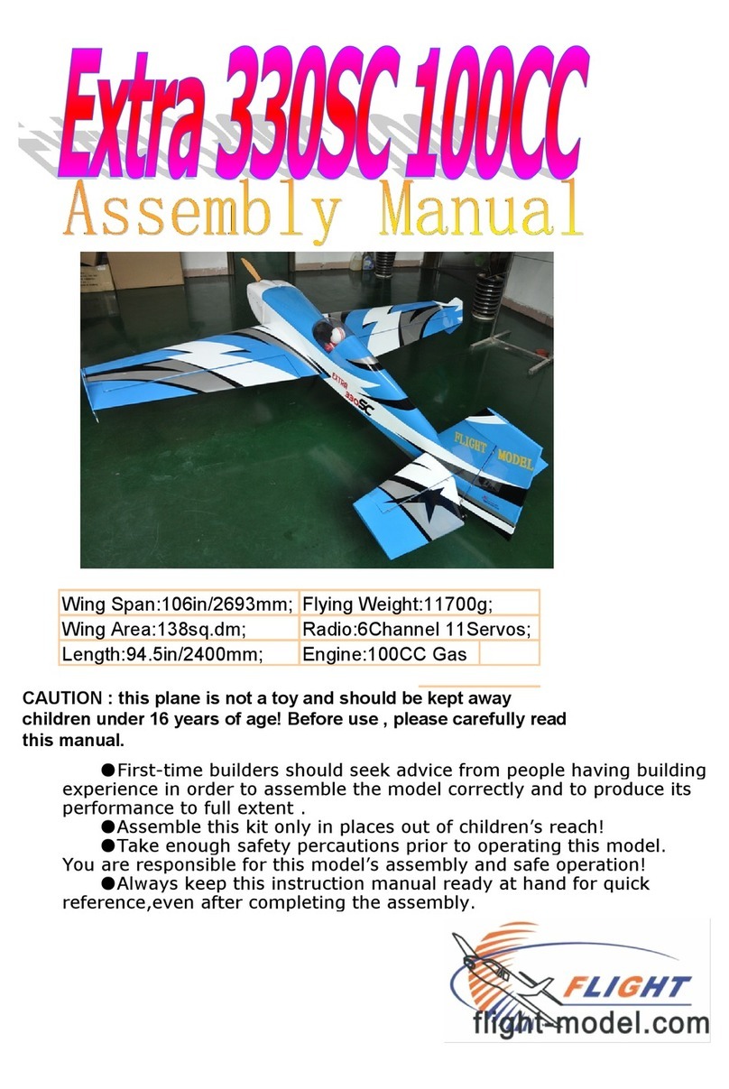 Flight Model Extra 330SC 100CC Assembly manual