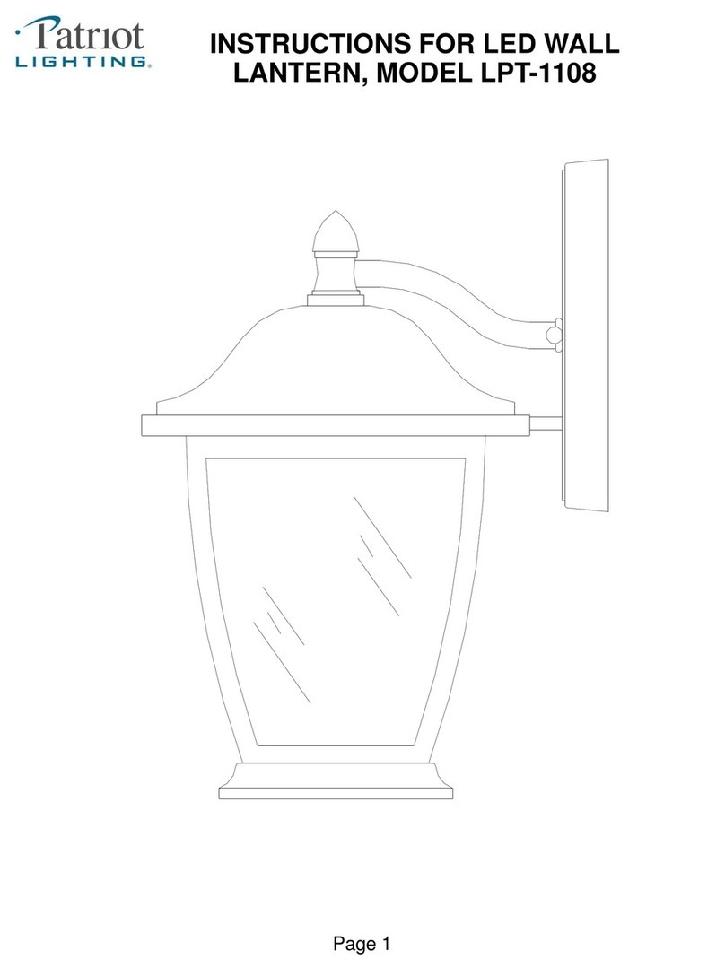 Patriot Lighting LPT-1108 instructions