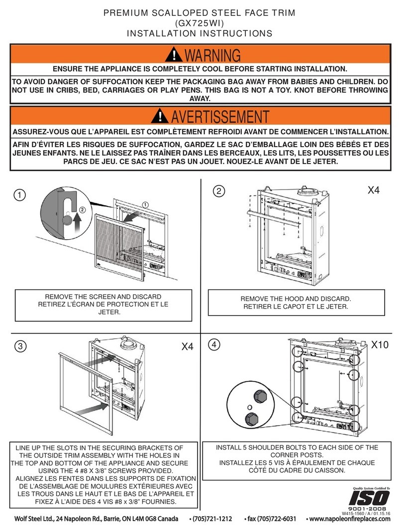 Napoleon GX725WI installation instructions Napoleon GX725WI installation instructions
