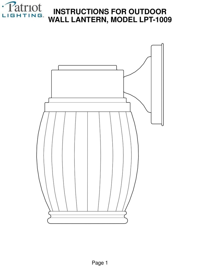 Patriot Lighting LPT-1009 instructions