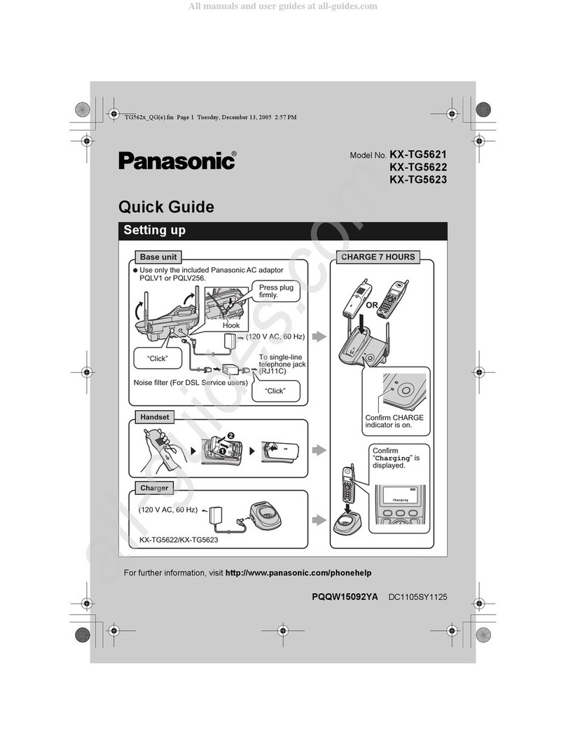 Panasonic KX-TG5621 User manual Panasonic KX-TG5621 User manual