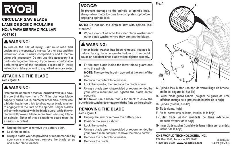 Ryobi A067101 User manual