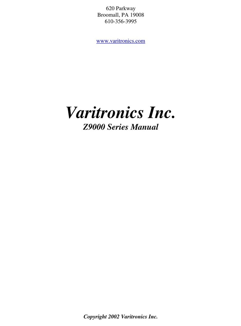 Varitronics Z9000 Series User manual