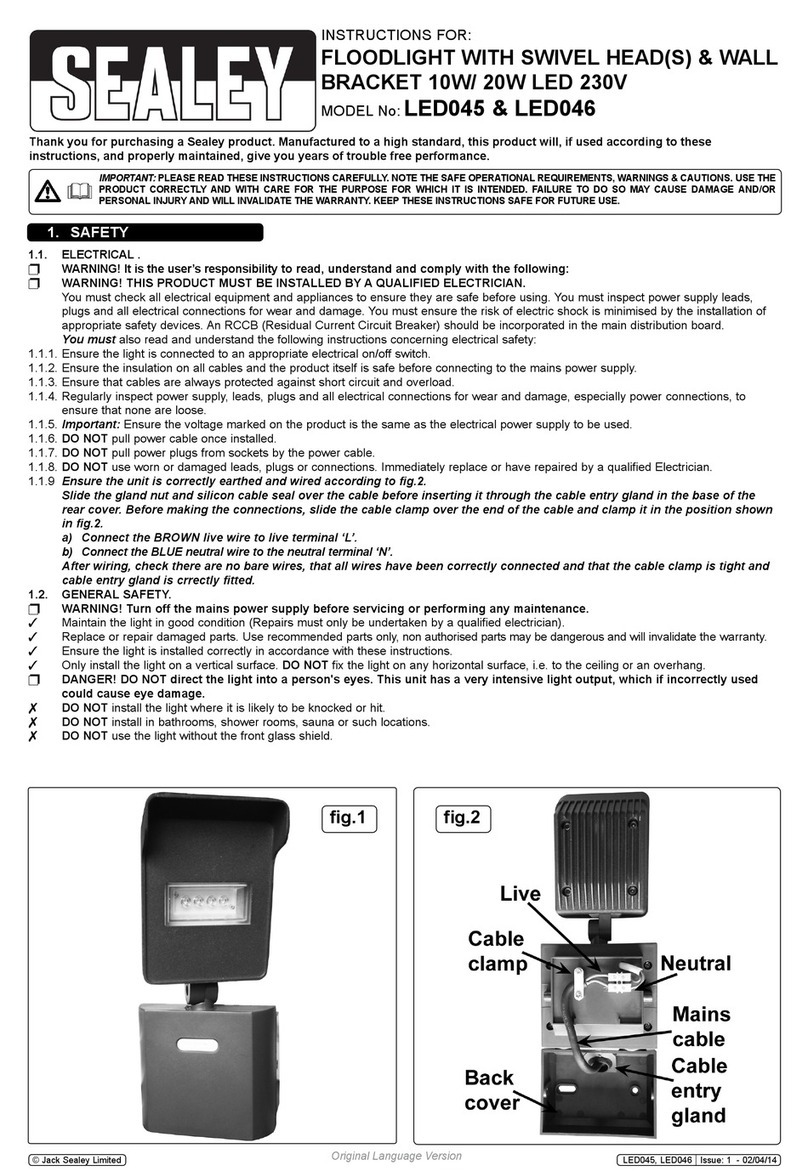 Sealey LED045 instructions Sealey LED045 instructions
