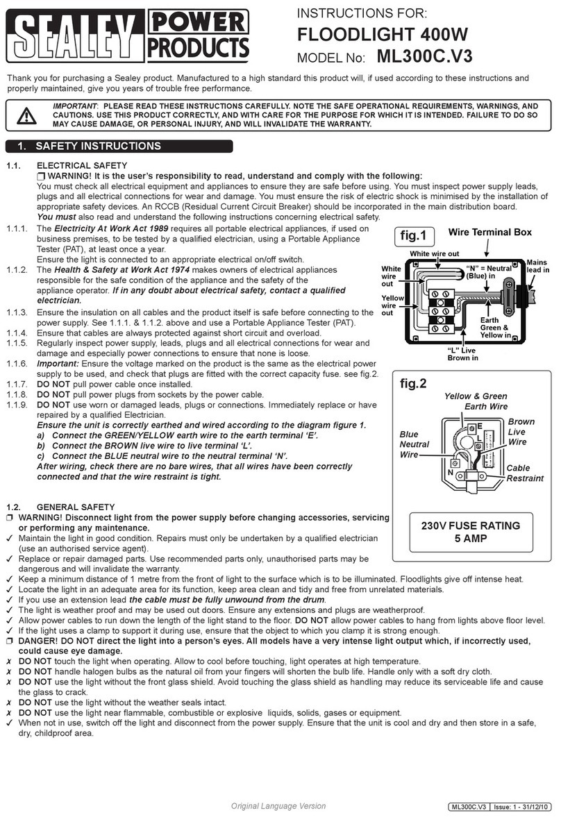 Sealey ML300C.V3 User manual Sealey ML300C.V3 User manual