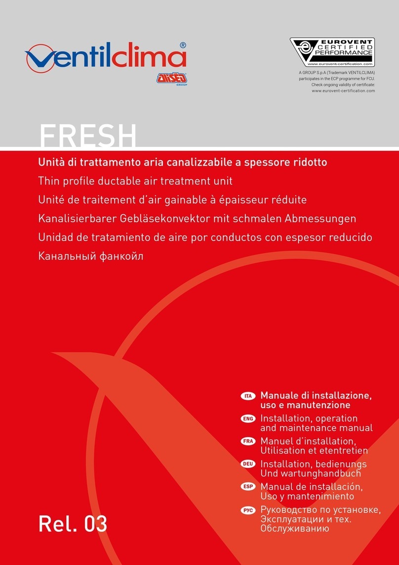 VentilClima Fresh Installation, operation and maintenance manual