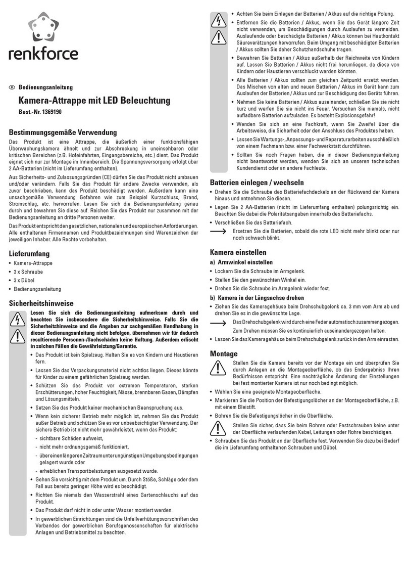 Renkforce 1369190 operating instructions