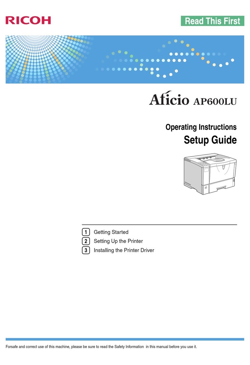 Ricoh Aficio AP600LU User manual