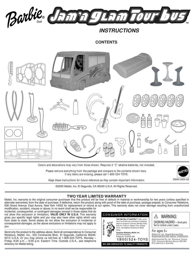 Barbie Jam Glam Tour Bus User manual