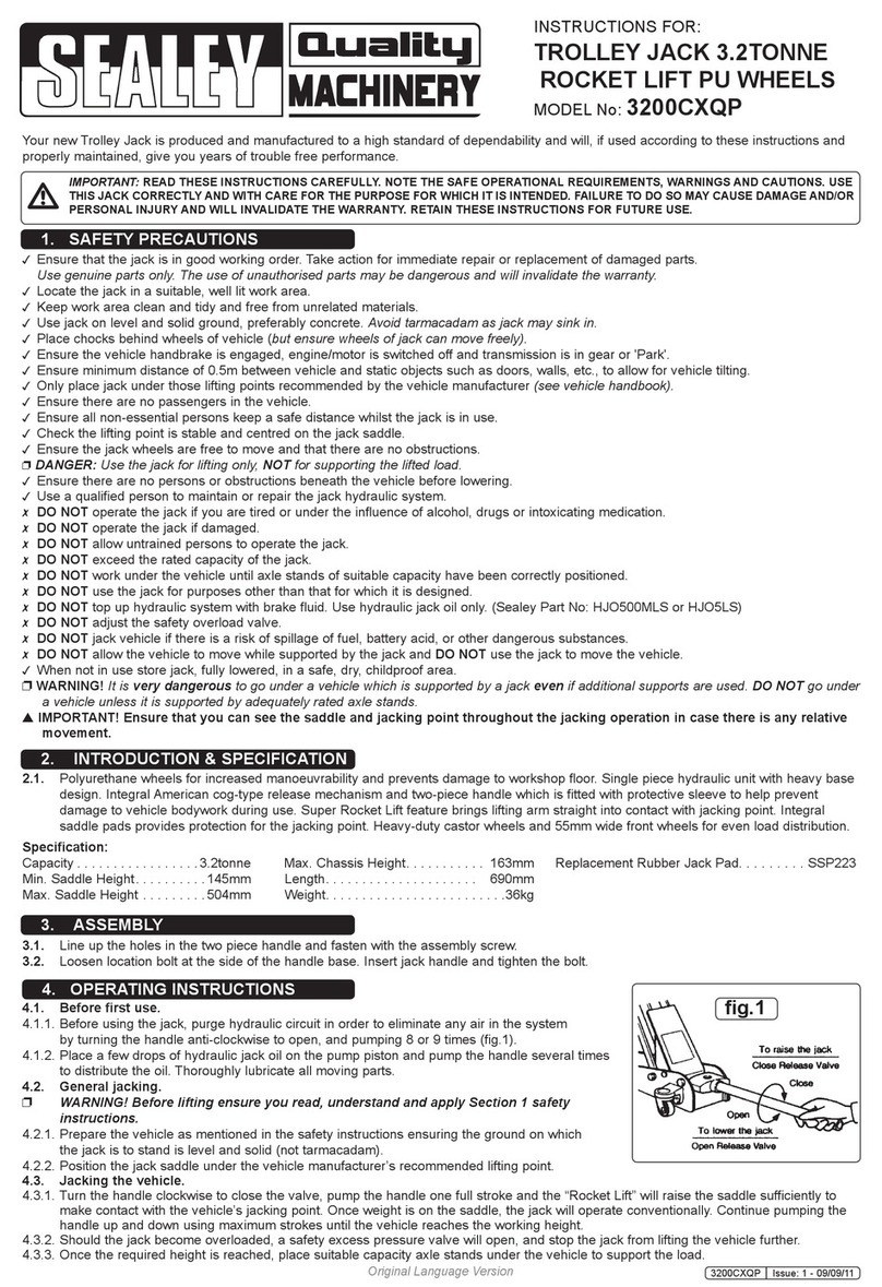 Sealey 3200CXQP User manual