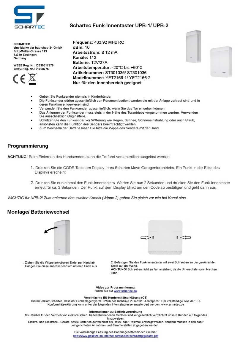 Schartec UPB-1 quick start guide