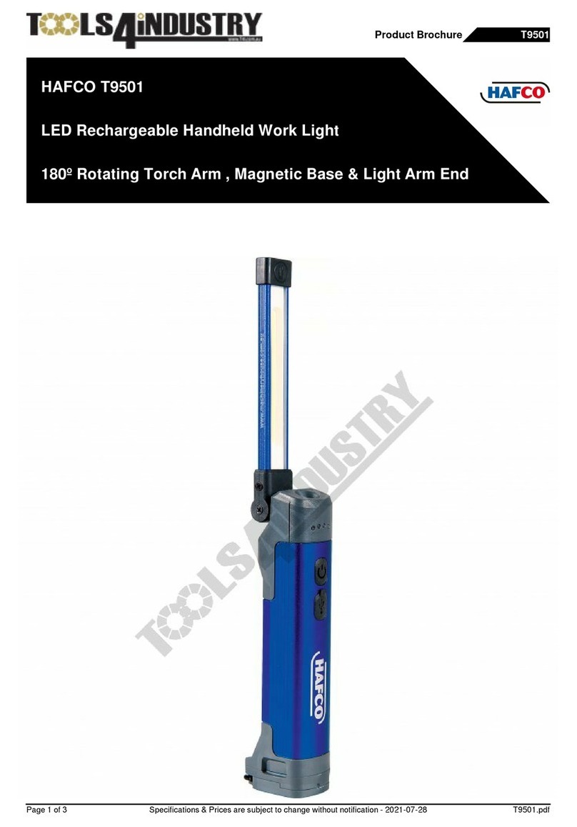 Hafco T9501 User manual
