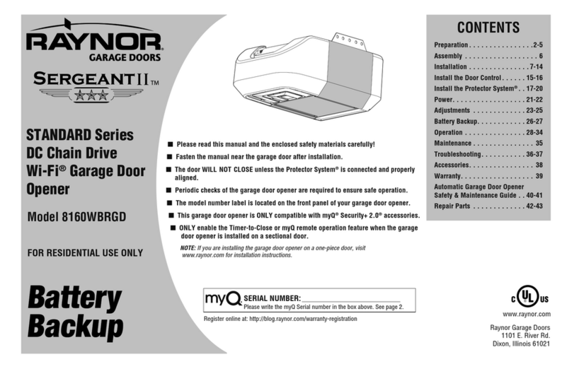 Raynor Sergeant II STANDARD Series manual