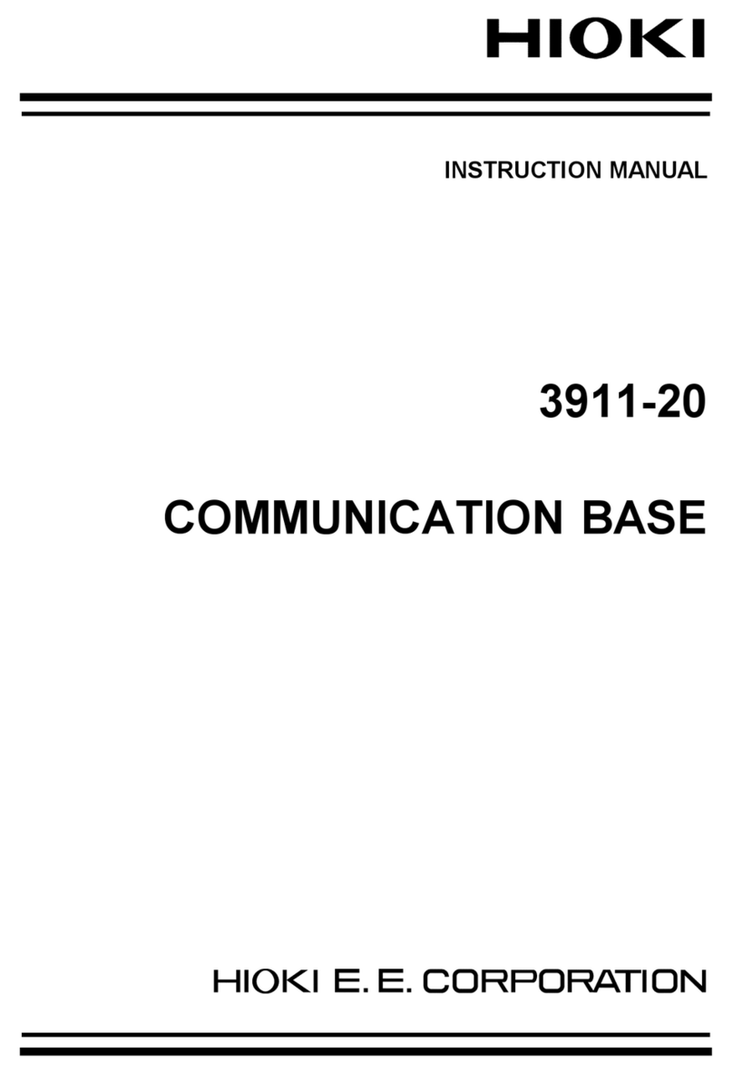 Hioki 3911-20 instruction manual