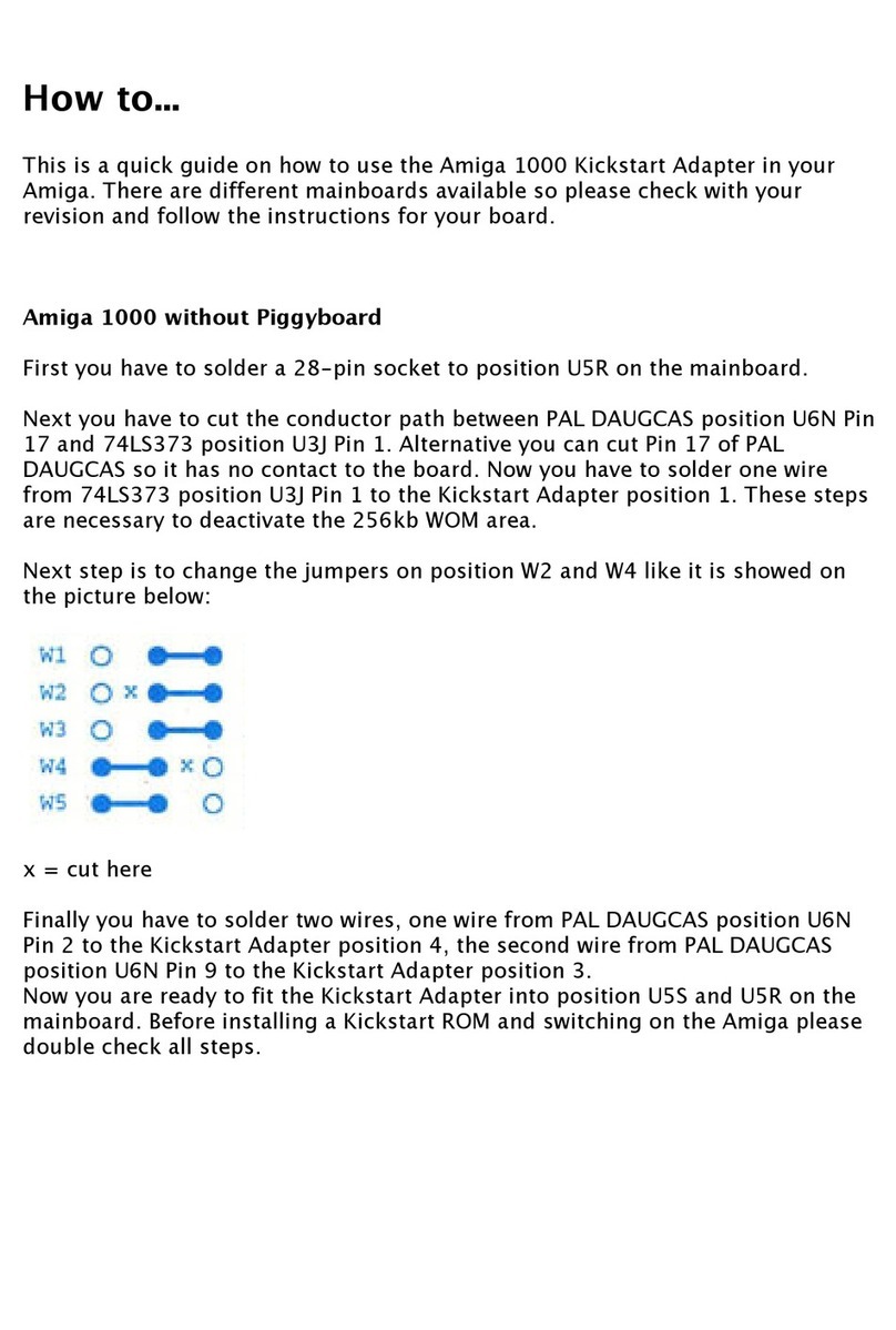 Amiga 1000 Kickstart Adapter quick guide