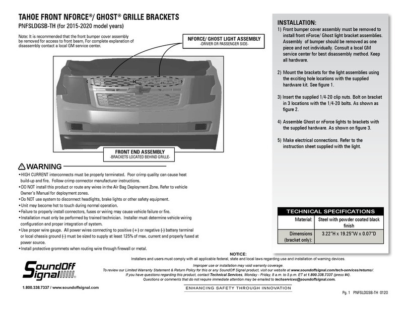 Soundoff Signal PNFSLDGSB-TH User manual