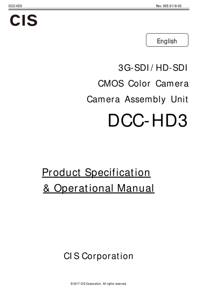 CIS DCC-HD3 Product specification & operational manual