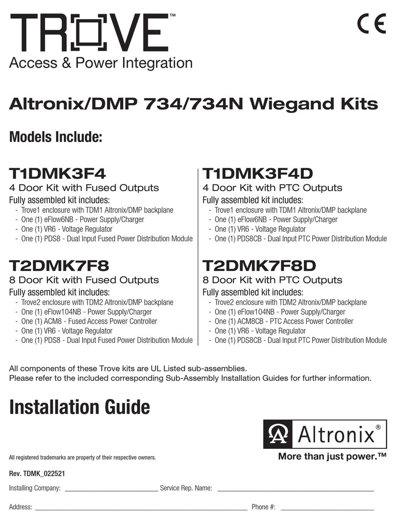 Altronix TROVE DMP 734 User manual