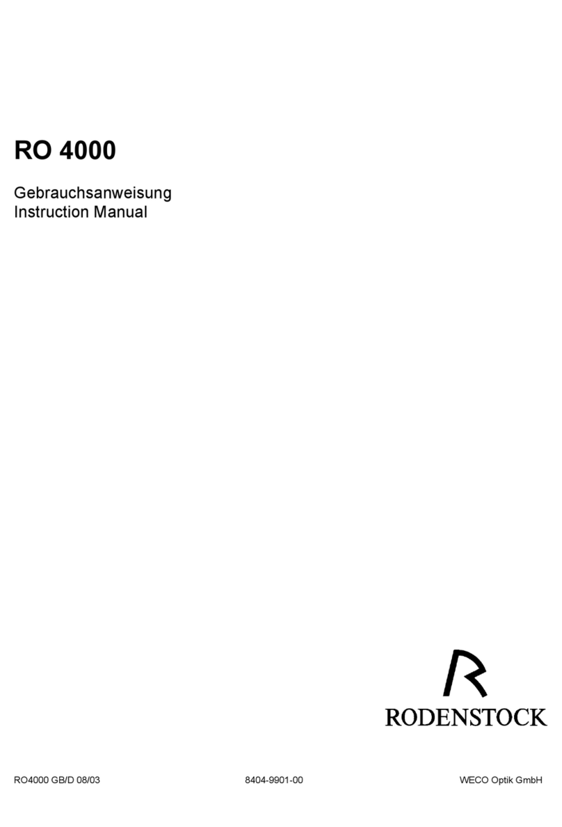 Weco Rodenstock RO 4000 instruction manual