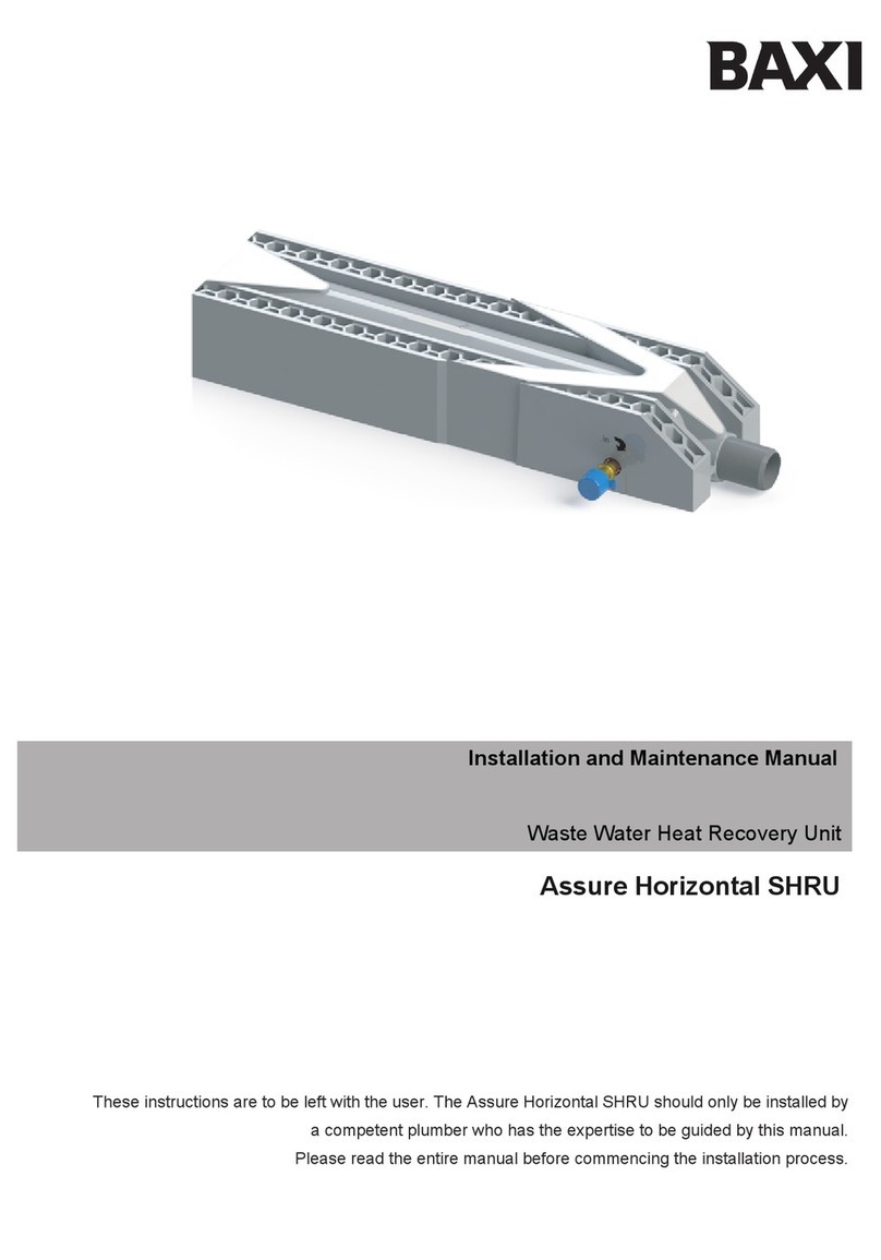 Baxi Assure Horizontal SHRU Installation and maintenance manual Baxi Assure Horizontal SHRU Installation and maintenance manual