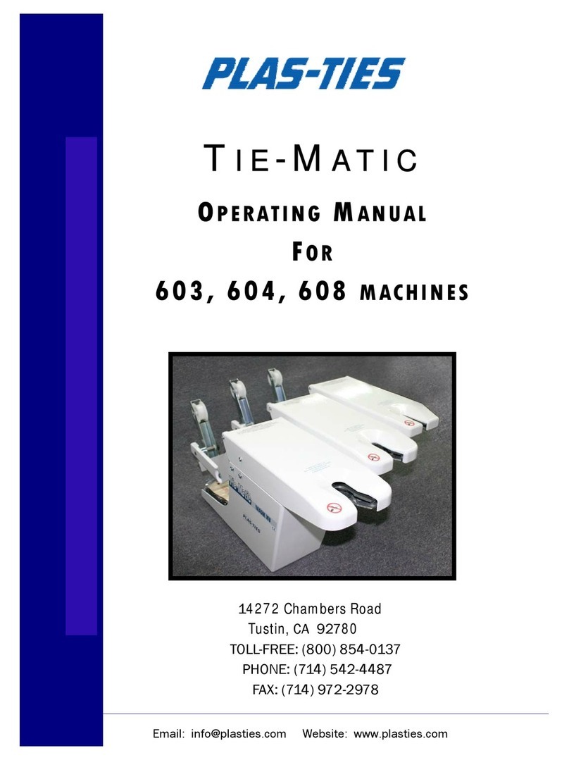 Plas-Ties TIE-MATIC 603 User manual