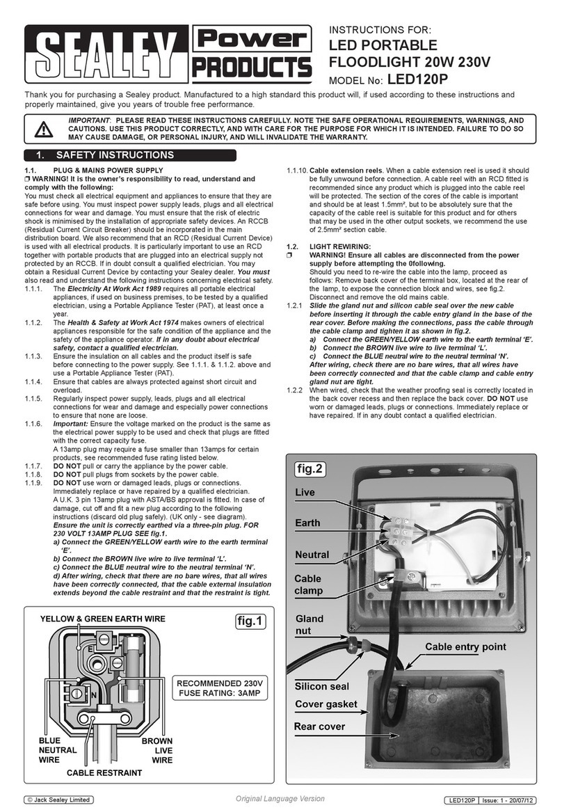 Sealey LED120P instructions