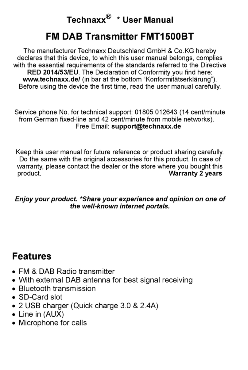 Technaxx FMT1500BT User manual