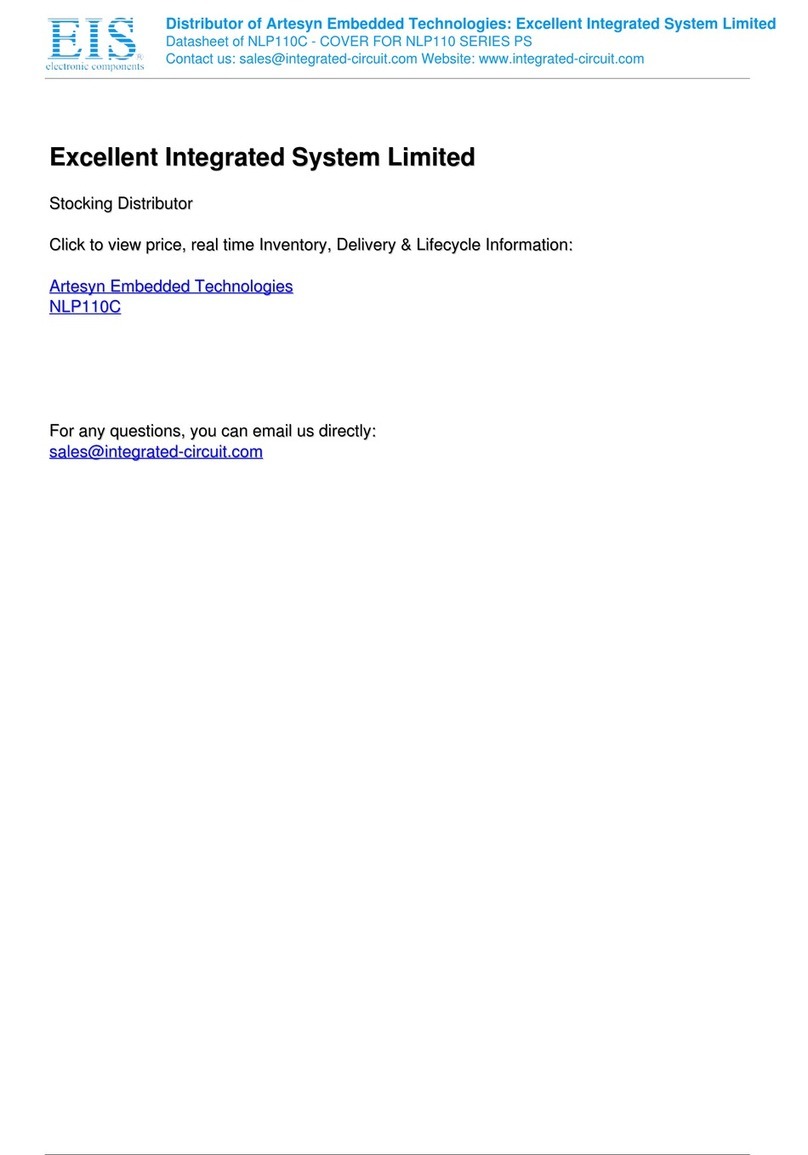 Artesyn NLP110 Series Assembly notes