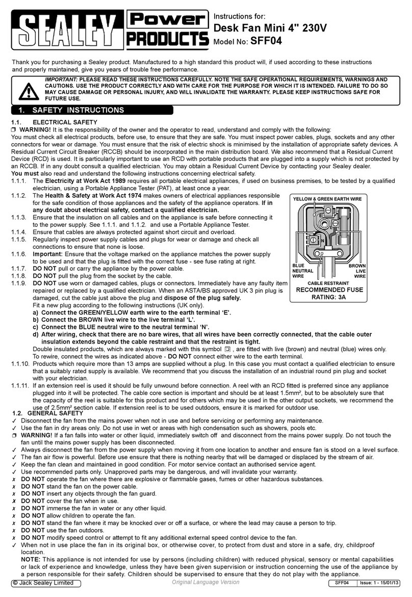 Sealey SFF04 User manual