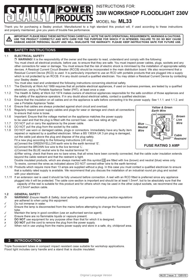 Sealey ML33 User manual