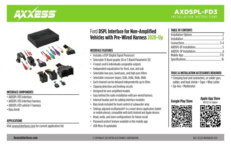 Axxess AXDSPL-FD3 User manual