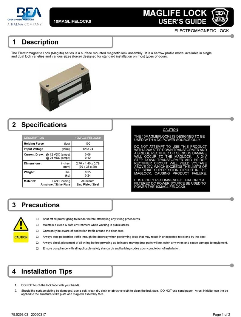 Halma BEA 10MAGLIFELOCK9 User manual