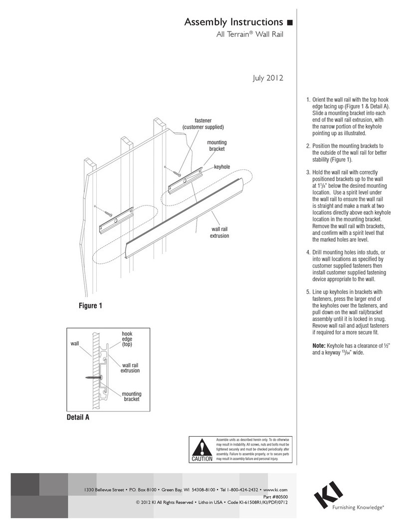 KI All Terrain Wall Rail Assembly instructions