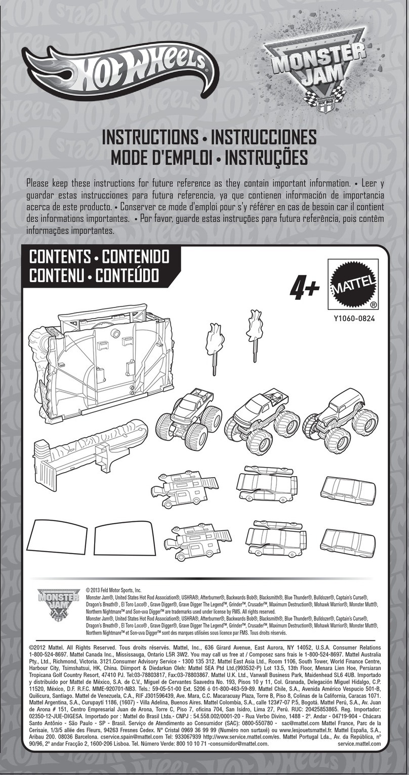 Mattel MONSTER JAM HOT WHEELS Y1060-0824 User manual Mattel MONSTER JAM HOT WHEELS Y1060-0824 User manual
