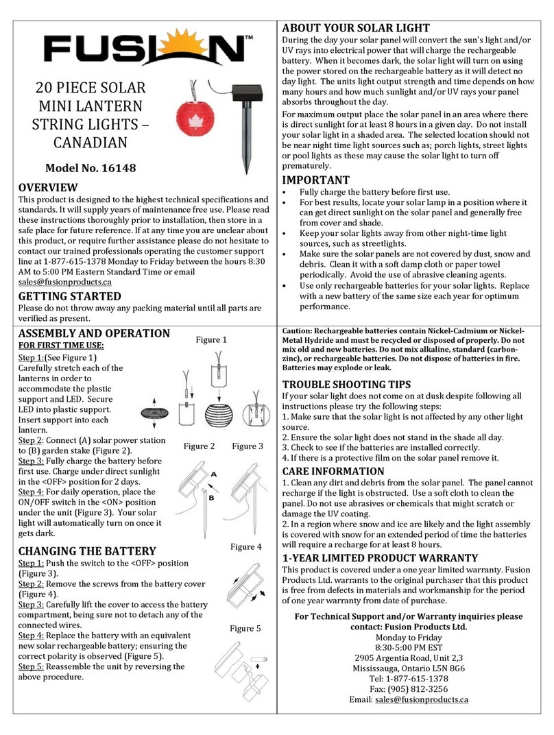 Fusion 16148 User manual