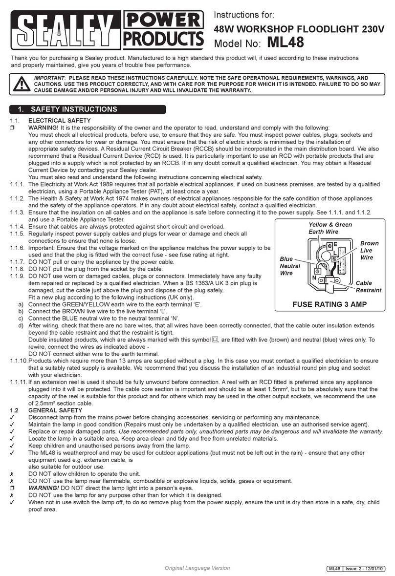 Sealey ML48 instructions