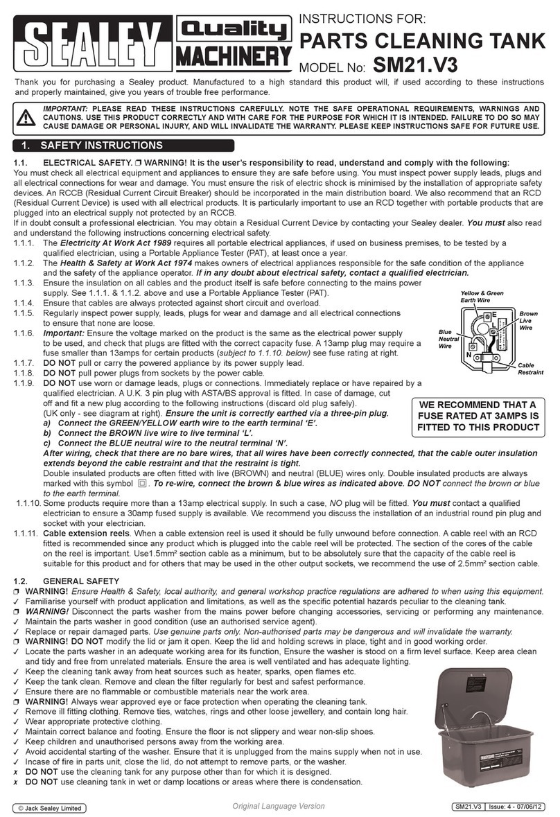 Sealey SM21.V3 instructions