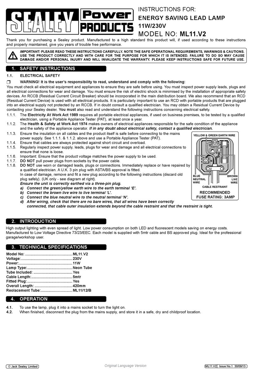 Sealey ML11.V2 instructions