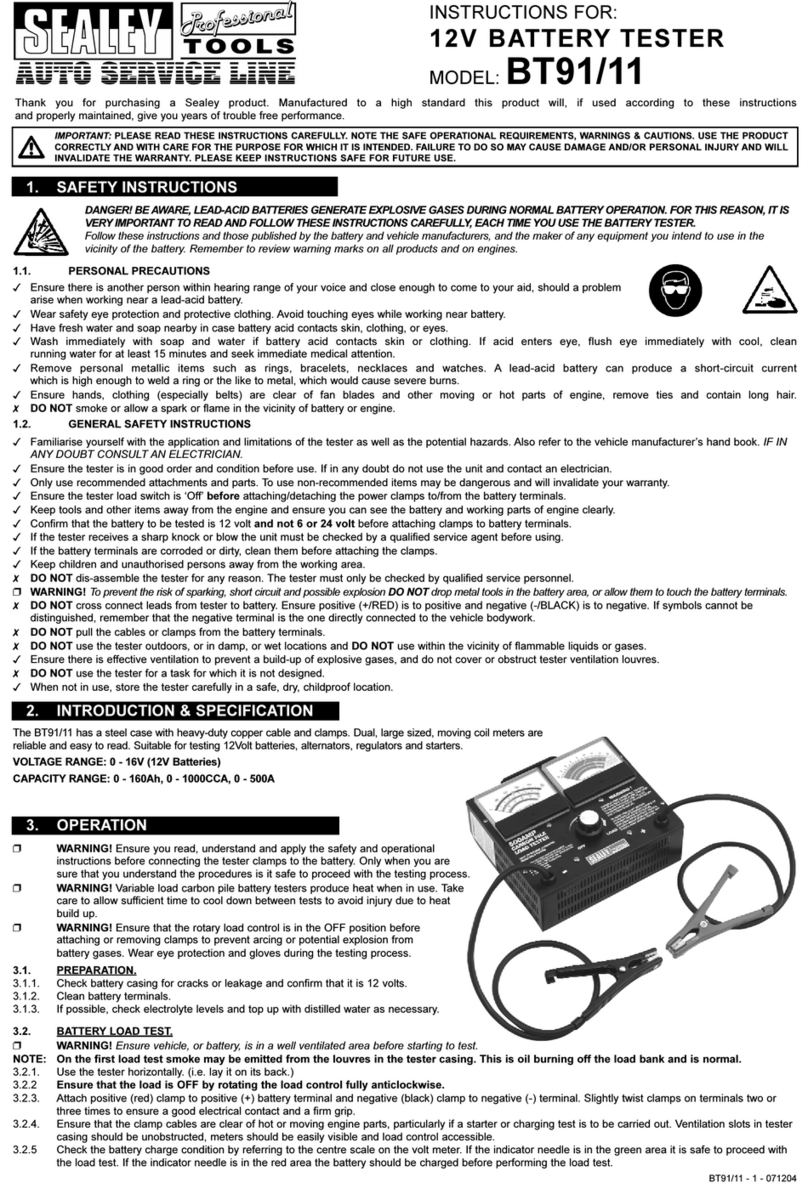 Sealey BT91/11 instructions