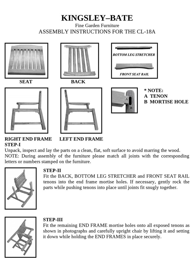 kingsley-bate CL-18A Assembly instructions
