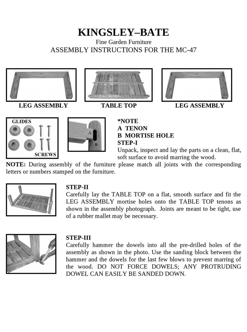 kingsley-bate MC-47 Assembly instructions