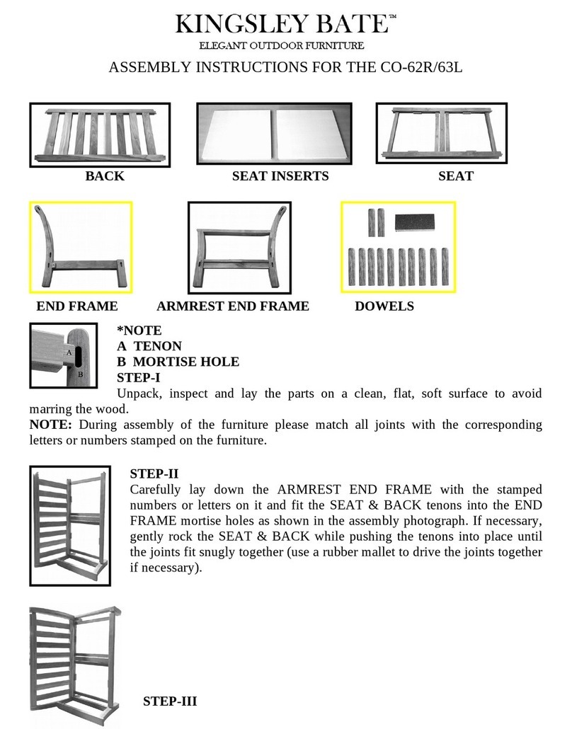 kingsley-bate CO-62R Assembly instructions