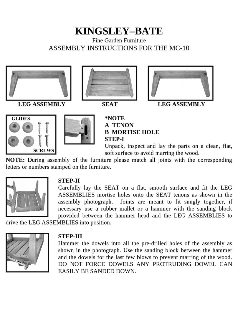 kingsley-bate MC-10 Assembly instructions