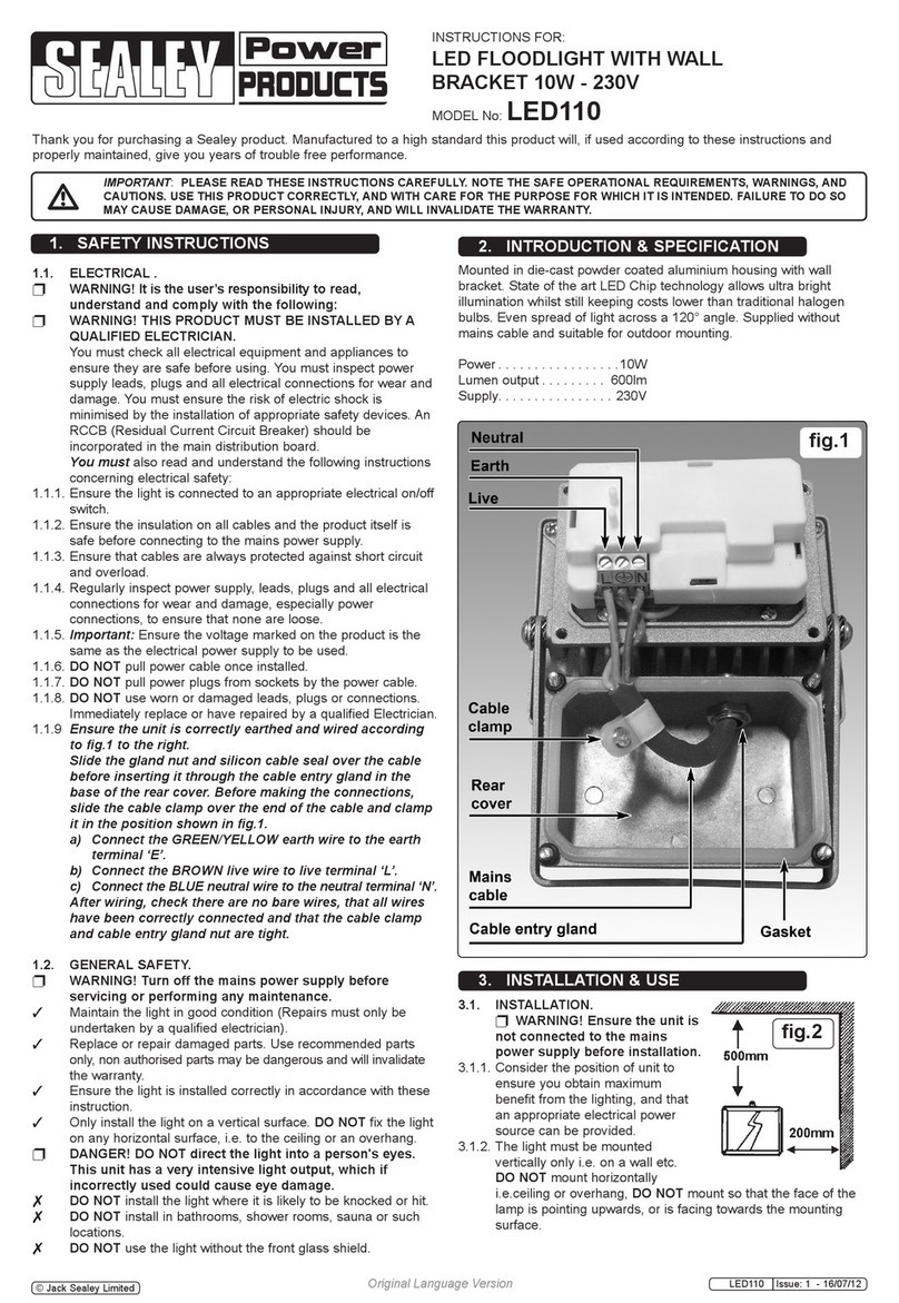Sealey LED110 instructions